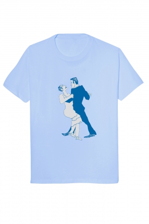 Camiseta casal - Azul clara 