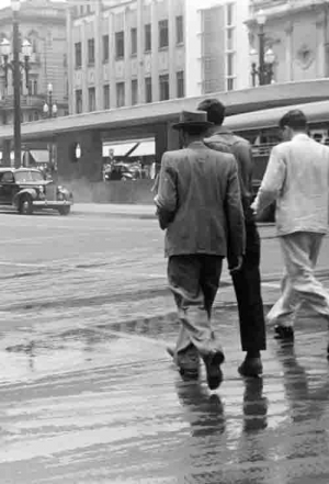 Pôster - Centro da cidade, Praça do Patriarca, c. 1940