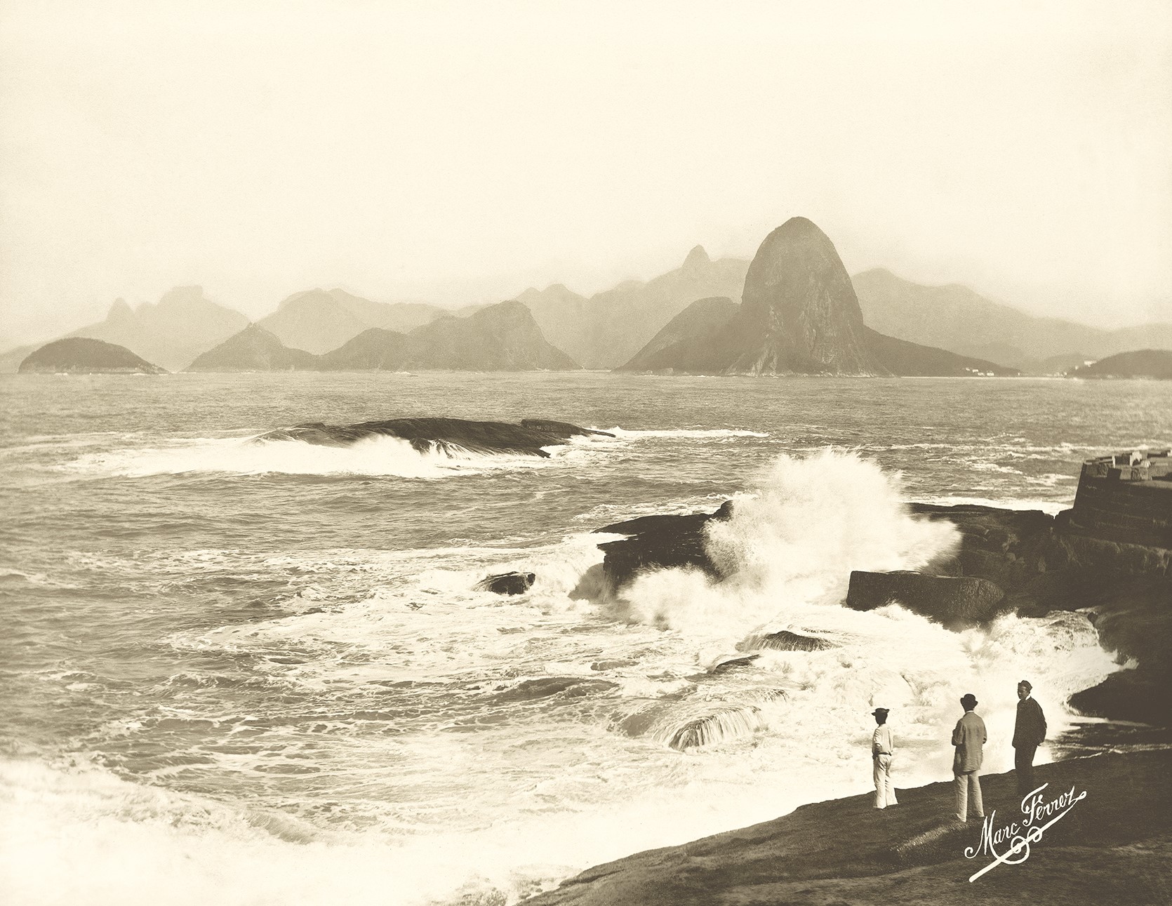 Entrada da baía de Guanabara, vista da fortaleza de Santa Cruz, c. 1885-Niterói, RJ